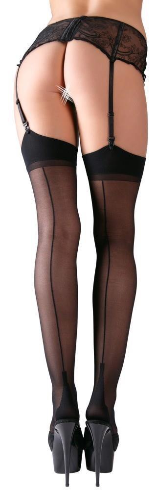 Stockings with seam black 3 Cottelli LEGWEAR