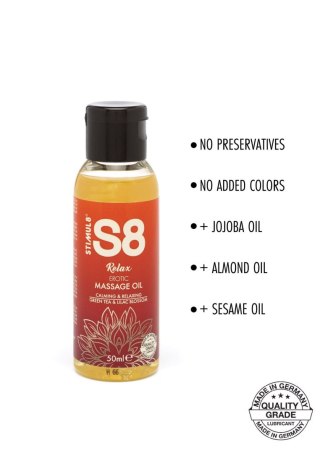 S8 Massage Oil 50ml Green Tea & Lilac Blossom Stimul8 S8