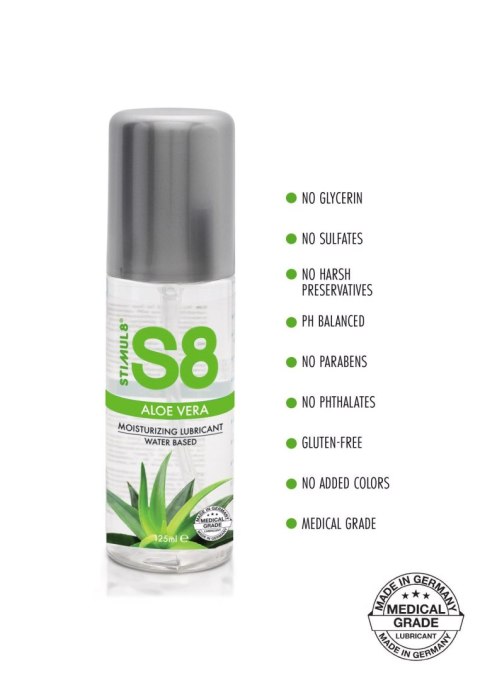 S8 WB Aloe Vera Lube 125ml Aloe Vera Stimul8 S8