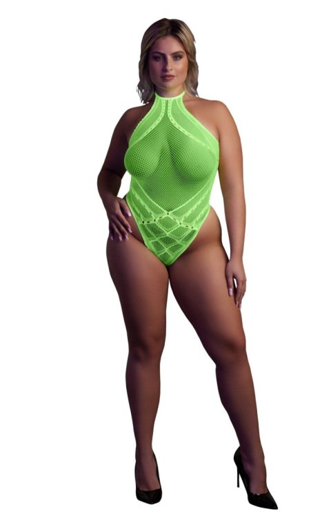 Body with Halter Neck - Neon Green - XL/XXXXL Ouch!