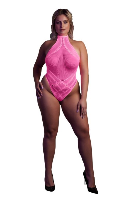 Body with Halter Neck - Neon Pink - XL/XXXXL Ouch!