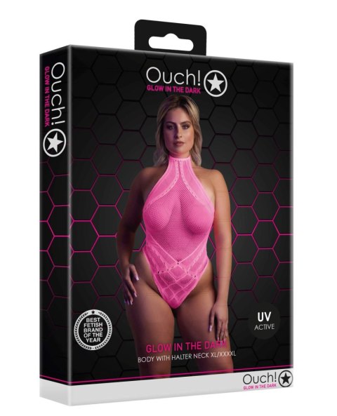 Body with Halter Neck - Neon Pink - XL/XXXXL Ouch!