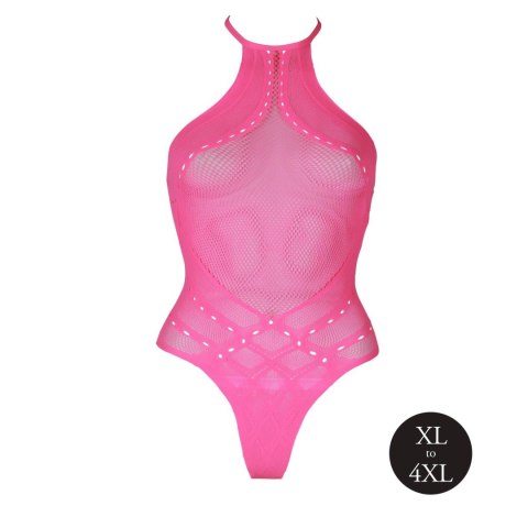 Body with Halter Neck - Neon Pink - XL/XXXXL Ouch!