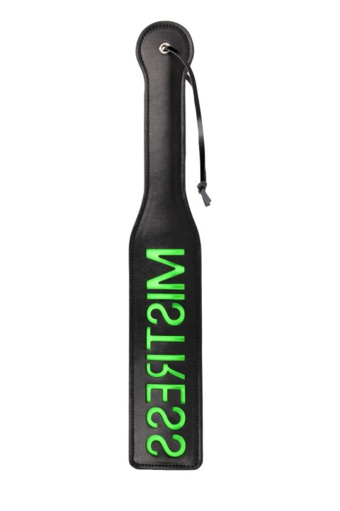 'Mistress'' Paddle - Glow in the Dark - Black/Neon Green Ouch!