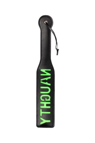 'Naughty'' Paddle - Glow in the Dark - Black/Neon Green Ouch!