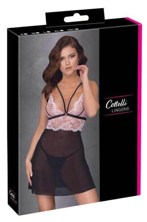 Babydoll black/pink S Cottelli LINGERIE