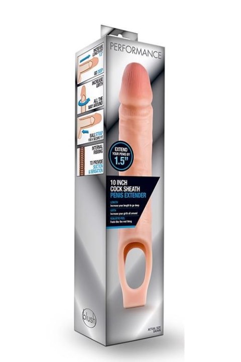 PERFORMANCE 10INCH COCK SHEATH EXTENDER Blush