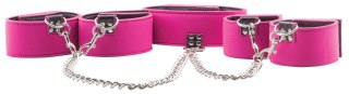 Reversible Collar / Wrist / Ankle Cuffs - Pink Ouch!