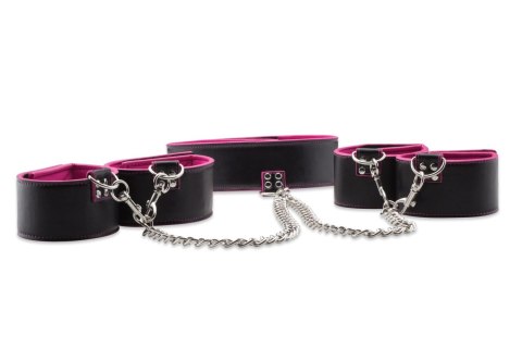 Reversible Collar / Wrist / Ankle Cuffs - Pink Ouch!