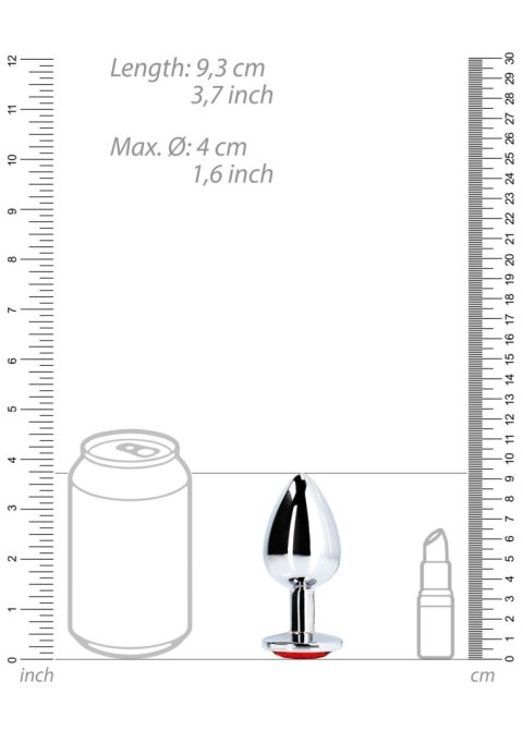 METALOWY KOREK ANALNY PLUG Z DIAMENTEM 9,3 CM WODOODPORNY Ouch!