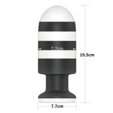 ZATYCZKA ANALNA CZARNO-BIAŁA SILIKONOWA KOREK ANALNY PLUG 19,5 CM Lovetoy