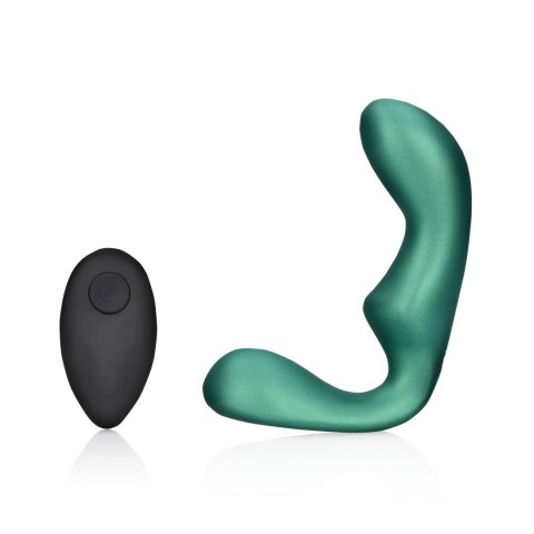 Pointed Vibrating Prostate Massager with Remote Control - Metallic Green Ouch!