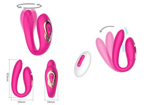 Rotating wearable dual vibrator B - Series Cute