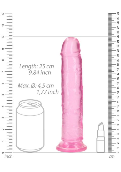 Żelowe dildo z przyssawką waginalne i analne 23 cm sztuczny penis RealRock