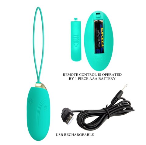 PRETTY LOVE - JENNY Dream chaser 1, Green, Wireless remote control 12 vibration functions Pretty Love