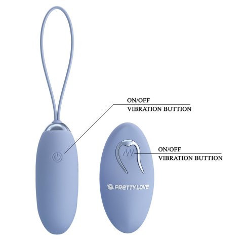 PRETTY LOVE - JULIA Dream chaser 2, Blue, Wireless remote control 12 vibration functions Pretty Love