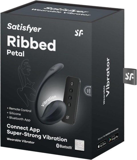 Ribbed Petal black Connect App Satisfyer