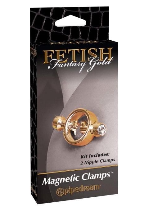 Stymulator-FF GOLD MAGNETIC NIPPLE CLAMPS Pipedream