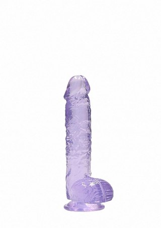 Dildo z przyssawką mały fioletowy penis 17 cm RealRock