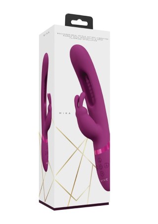 Mika - Triple Rabbit with G-Spot Flapping - Pink Vive