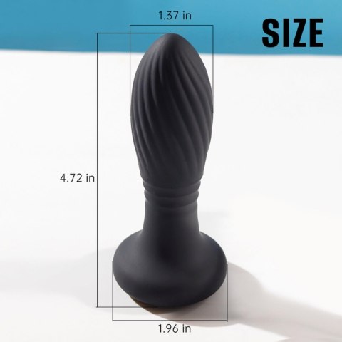 Lighting anal plug black B - Series Cute