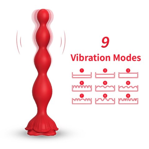 Rosestick Red, 9 vibration functions B - Series Joy