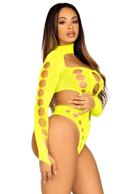 Seamless Thong Back Bodysuit Yellow Leg Avenue