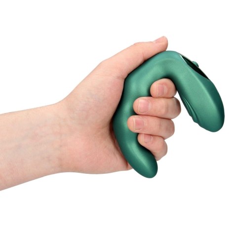 Bent Vibrating Prostate Massager with Remote Control - Metallic Green Ouch!