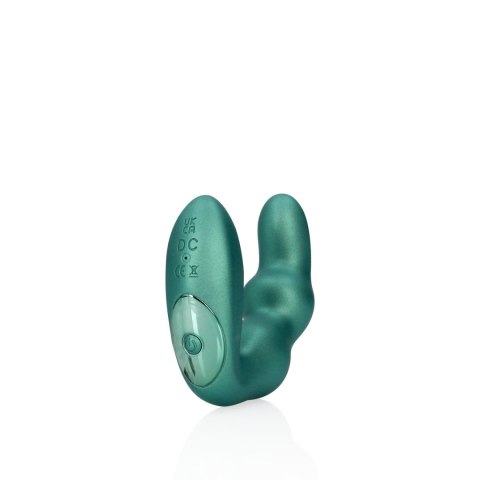 Bent Vibrating Prostate Massager with Remote Control - Metallic Green Ouch!