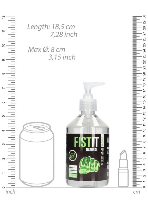 Natural Water Based Lubricant - 17 fl oz / 500 ml - Pump Fist It