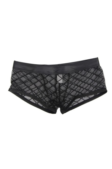 MEN'S BOXERS MP056 BLACK (Size: S) Paris Hollywood