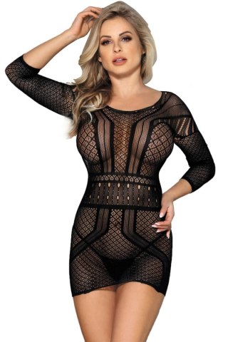 MESH DRESS H3192 BLACK (Size: TU) Paris Hollywood