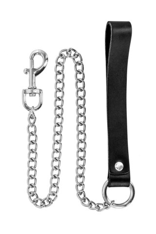 METAL LEASH WITH COW LEATHER WRIST Fetish Premium