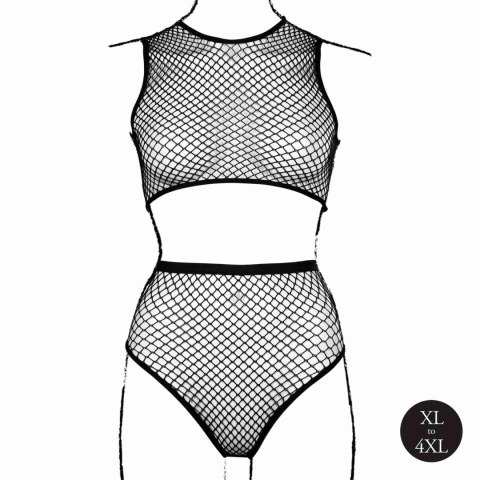 2 piece with crop top, pantie and fishnet structure. Le Désir