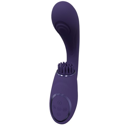 Gen - Rechargeable Triple Action G-Spot Vibrator with Pulse Wave and Vibrating Bristles - Purple Vive