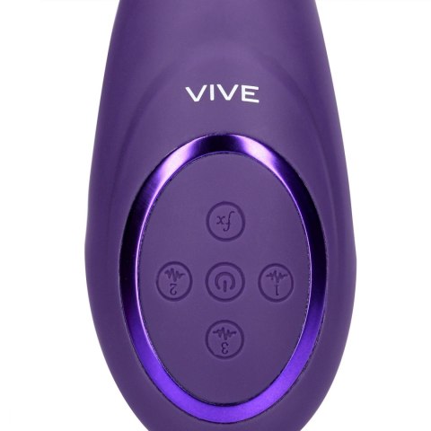 Gen - Rechargeable Triple Action G-Spot Vibrator with Pulse Wave and Vibrating Bristles - Purple Vive