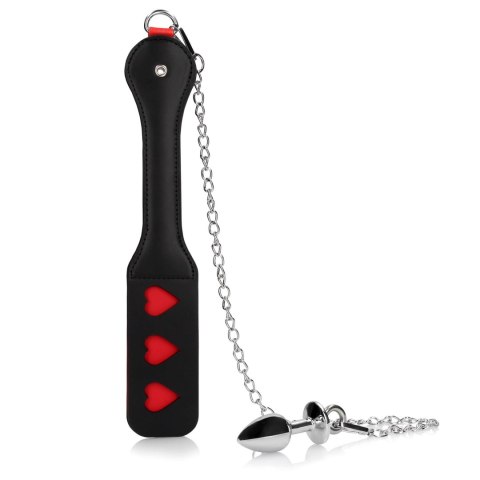 Hearts Paddle with Metal Anal Plug Ouch!