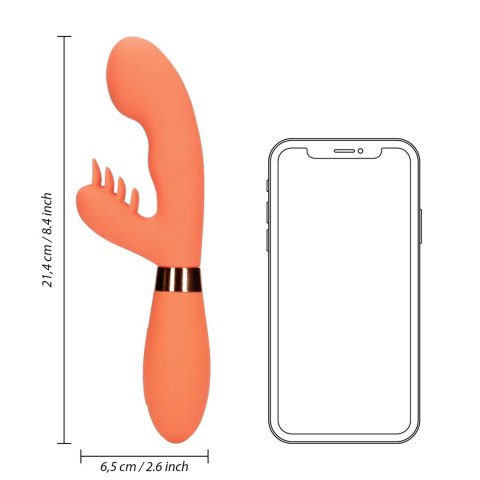 Silicone Rabbit Vibrator with Ribbed Clitoral Stimulator Loveline