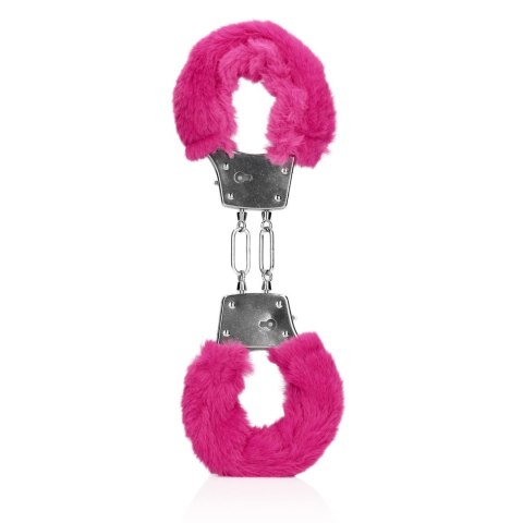 Furry Metal Hand Cuffs - Pink Ouch!