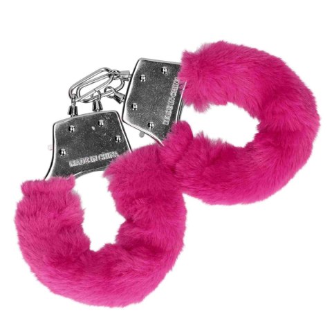 Furry Metal Hand Cuffs - Pink Ouch!