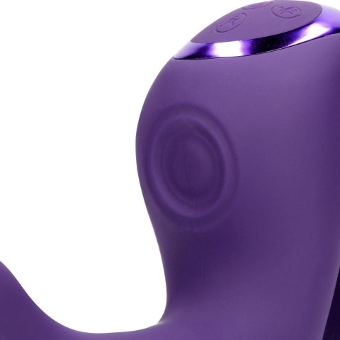 Riko - Rechargeable Triple Action Vibrator with Advanced Finger Motion & Pulse Wave Stimulator - Purple Vive