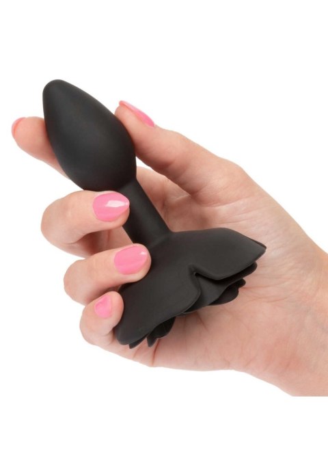 Small Rose Anal Plug Black CalExotics