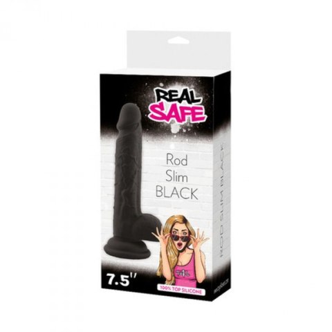 Dildo penis realistyczny sex jądra przyssawka 19cm Real Safe