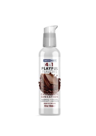 4 In 1 Lubricant with Chocolate Sensation Flavor - 4 fl oz / 118 ml Swiss Navy