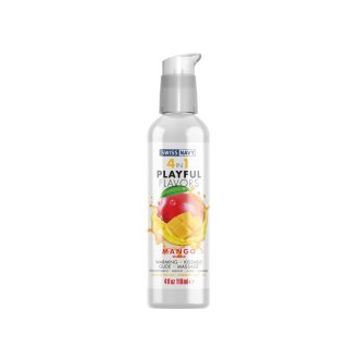 4 in 1 Lubricant with Mango Flavor - 4 fl oz / 118 ml Swiss Navy