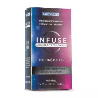 Infuse - 2 in 1 Arousal Gel for Couples - 2 x 2 fl oz / 59 ml Swiss Navy