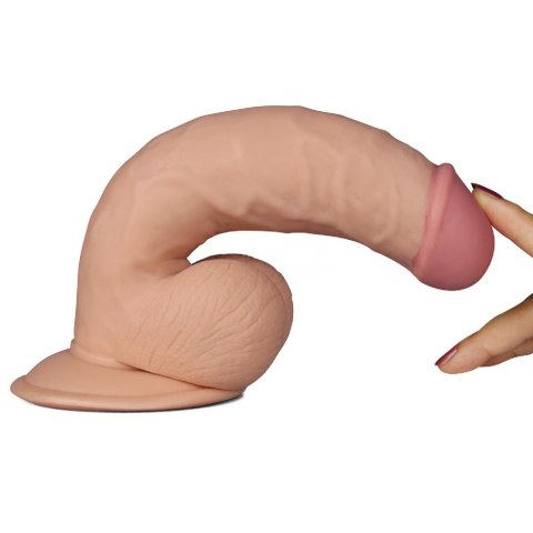 Realistyczne dildo z jądrami i wibracjami 21,5 cm Lovetoy