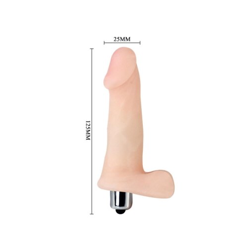 Dildo realistyczny wygląd penis z jądrami 12,5 cm BAILE