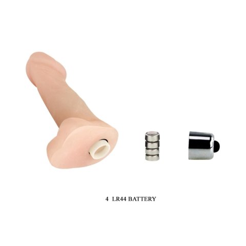 Dildo realistyczny wygląd penis z jądrami 12,5 cm BAILE