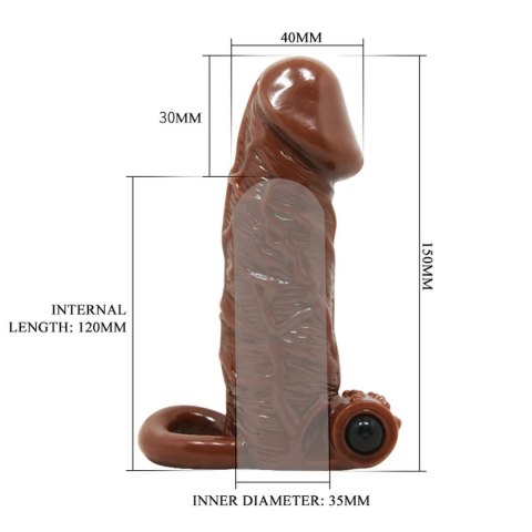 Małe kompaktowe dildo murzyńskie żylaste 15 cm BAILE